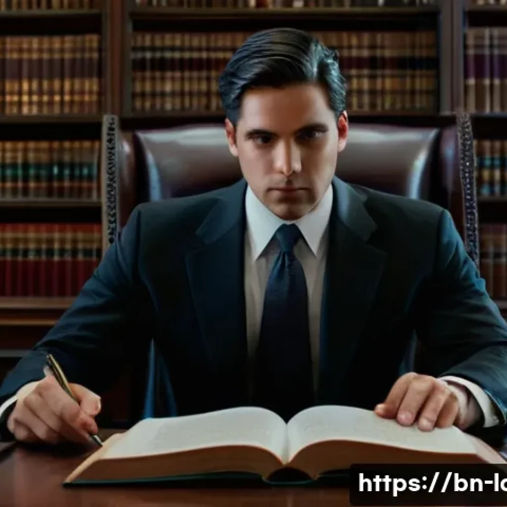 공인노무사 시험의 실기 대비법 - **Prompt:** A highly focused male public labor attorney, in his late 30s, dressed in a dark, profess...