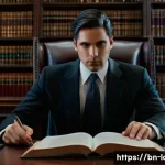 공인노무사 시험의 실기 대비법 - **Prompt:** A highly focused male public labor attorney, in his late 30s, dressed in a dark, profess...