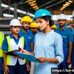 노동법 개정에 따른 노무사 역할 변화 - A professional workplace scene in Bangladesh showing a female compliance officer wearing modest busi...